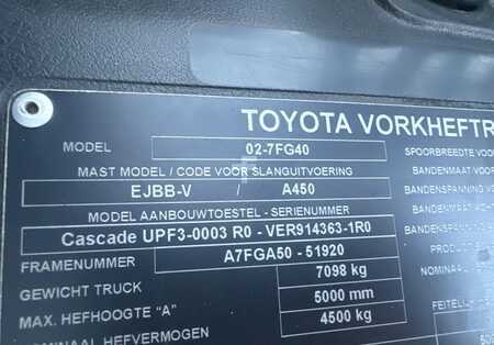 Toyota  7FG40 -Wide Positioner + sideshift/New price | 8